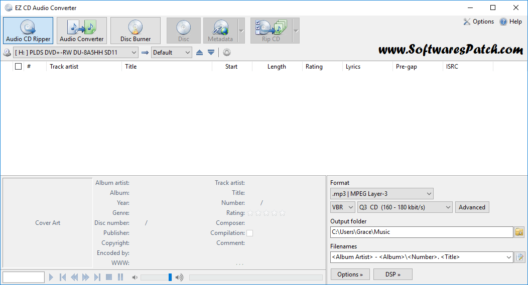 cd to mp3 with metadata converter